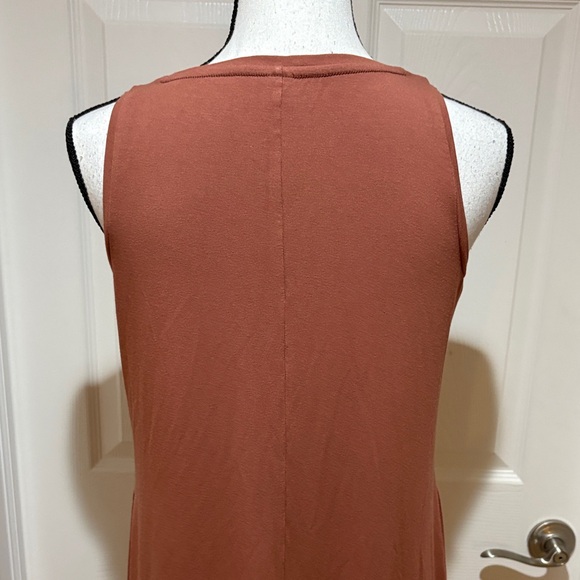 Sleeveless Rust Maxi Dress - Picture 3 of 7
